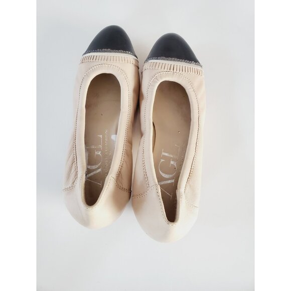 AGL Attilio Giusti Leombruni Womens Cap Toe Ballet Flat Tan Leather Size 39 US 9 - Picture 11 of 13